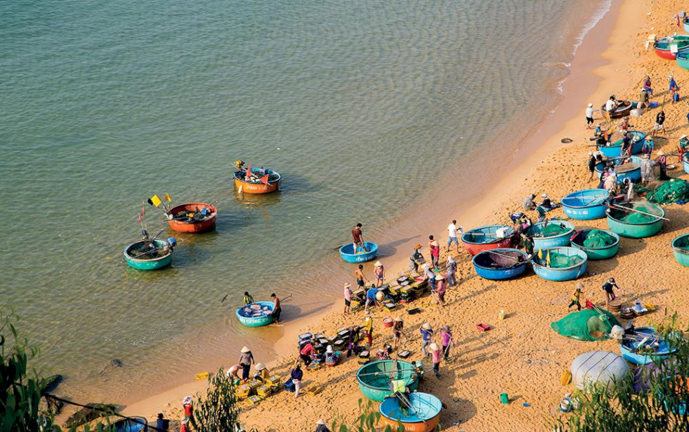 Visiting Nhon Ly fishing village gives travelers the opportunity to gain deeper insight into the daily life of local fishermen